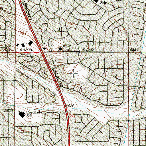 Topographic Map of West Laurel Avenue Park, CO