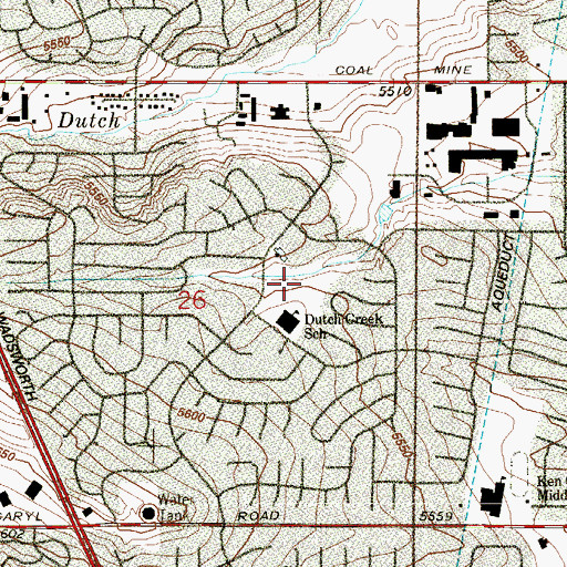 Topographic Map of Columbine West Park, CO
