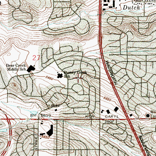 Topographic Map of The Ridge At Stony Creek, CO