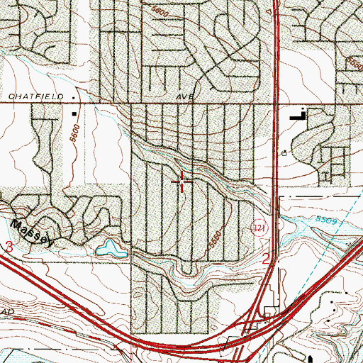 Topographic Map of Meadowbrook Heights, CO