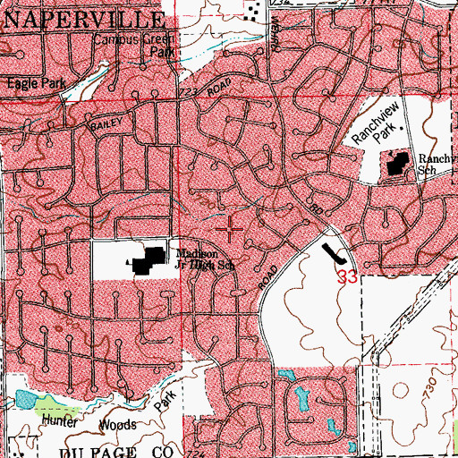 Topographic Map of University Heights Park, IL