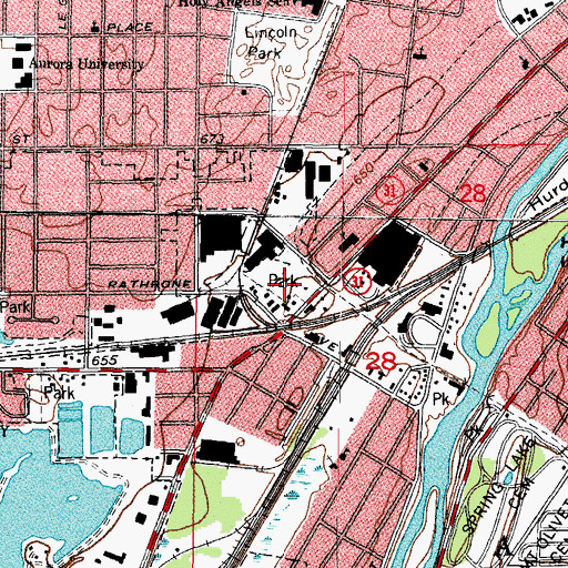 Topographic Map of Copley Island Park, IL
