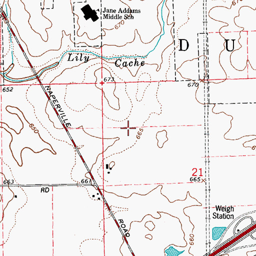 Topographic Map of Remington Lake Business Center, IL