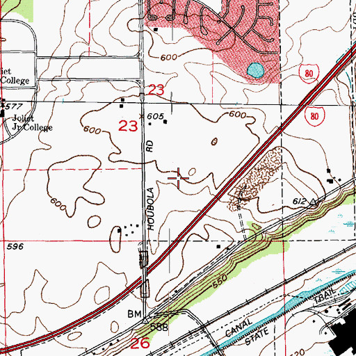 Topographic Map of Southfield Business Park, IL