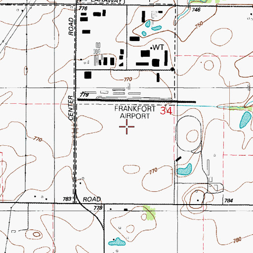 Topographic Map of Airport Industrial Park, IL
