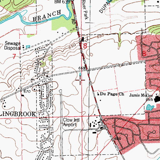 Topographic Map of Country Aire Shopping Center, IL