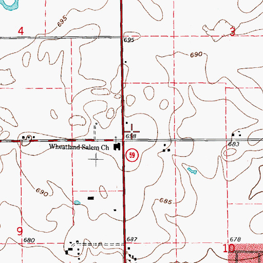 Topographic Map of Jewel-Osco Shopping Center, IL