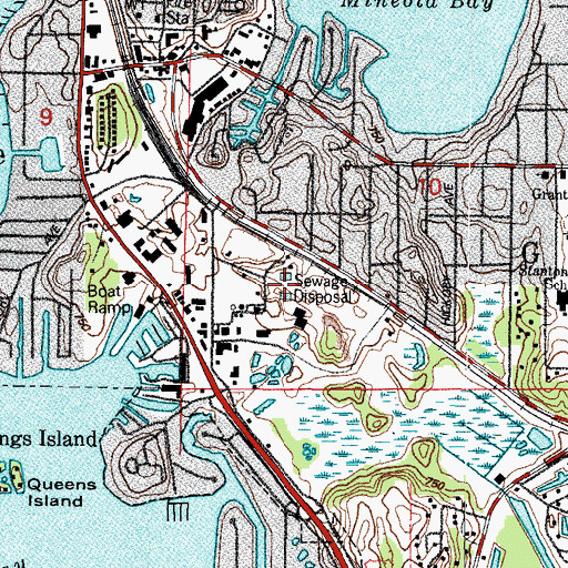 Topographic Map of Fox Lake Regional Sewage Treatment Plant, IL