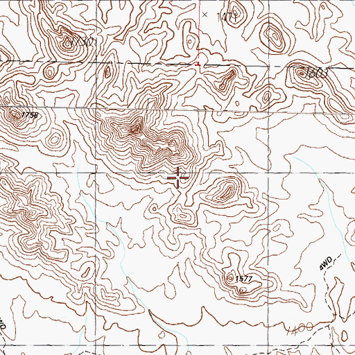 Topographic Map of Manganese Mine, AZ