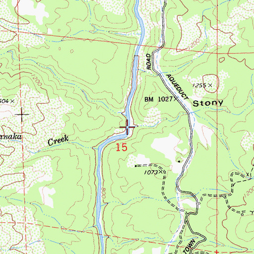 Topographic Map of Stony Gulch, CA