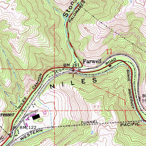 Topographic Map of Stonybrook Canyon, CA