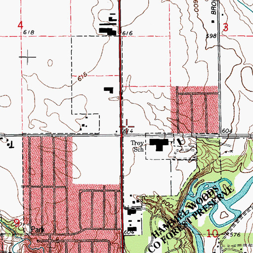 Topographic Map of Shorewood Marketplace Shopping Center, IL