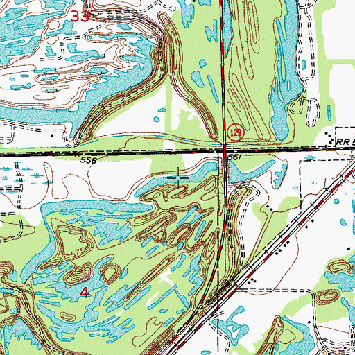 Topographic Map of Little Shadow Lake, IL