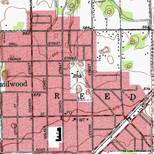 Topographic Map of Braidwood City Park, IL