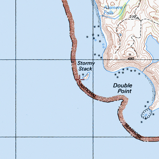 Topographic Map of Stormy Stack, CA