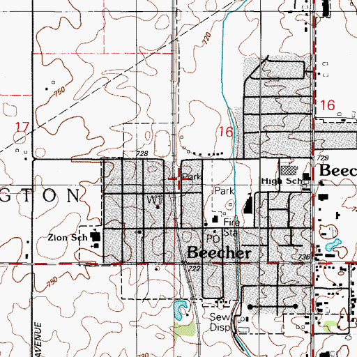 Topographic Map of Womens Welfare Park, IL