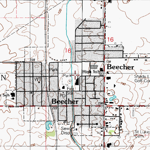 Topographic Map of Sippel Memorial Field, IL
