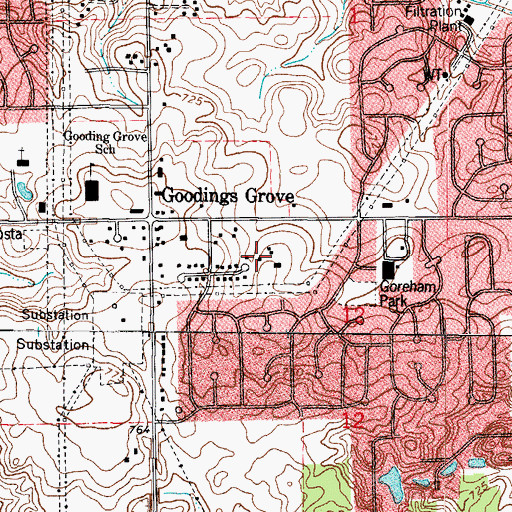 Topographic Map of Pheasant Hollow S, IL
