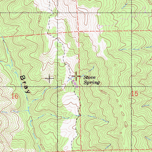 Topographic Map of Stove Spring, CA