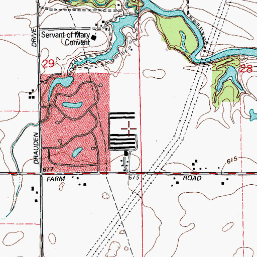 Topographic Map of Fond du Lac, IL