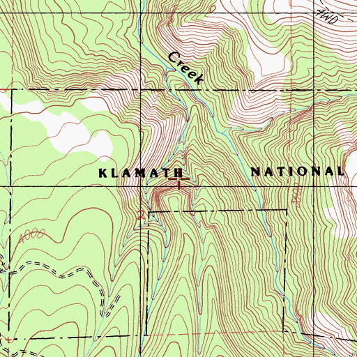 Topographic Map of Stove Spring Canyon, CA