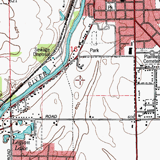 Topographic Map of Spangler Farms, IL