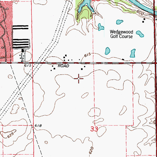 Topographic Map of Wedgewood, IL