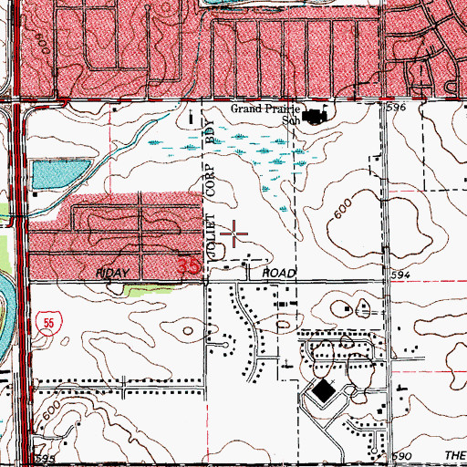 Topographic Map of Wexford, IL