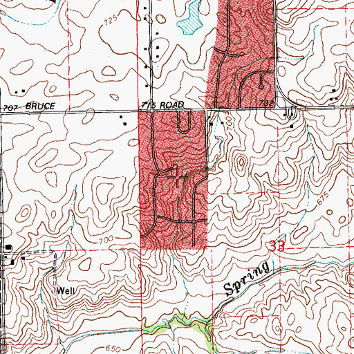 Topographic Map of Gombis, IL