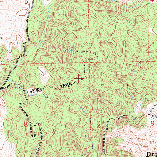 Topographic Map of Trembath Mountain, CA