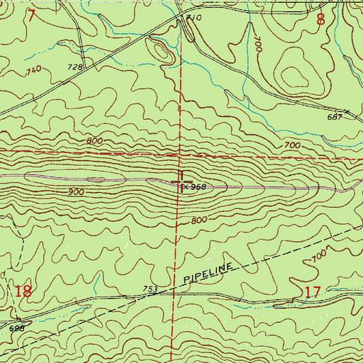 Topographic Map of Howard Mountain, AR