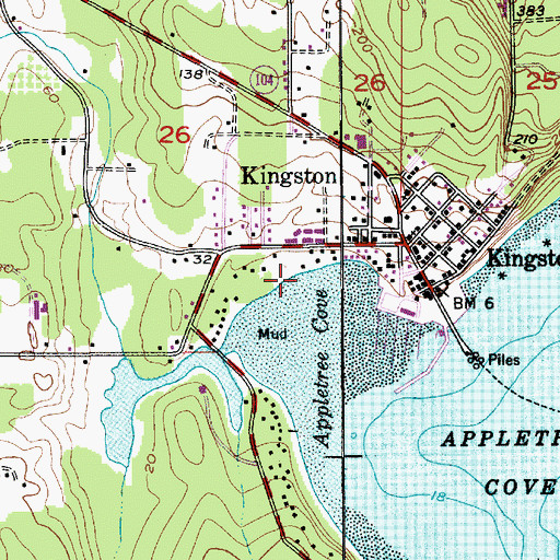 Topographic Map of Kingston Creek, WA