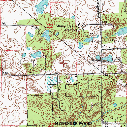 Topographic Map of Kensington, IL