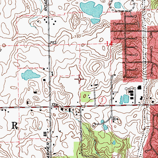 Topographic Map of Hillside Court, IL