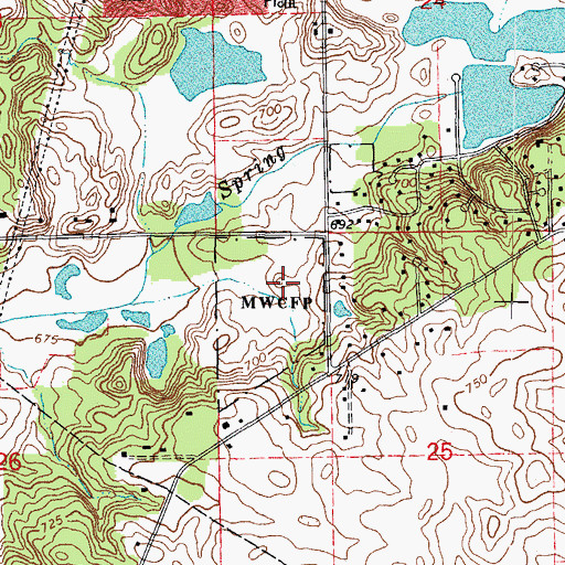 Topographic Map of Bellbrook, IL