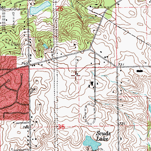 Topographic Map of Crystal Lake Estates, IL