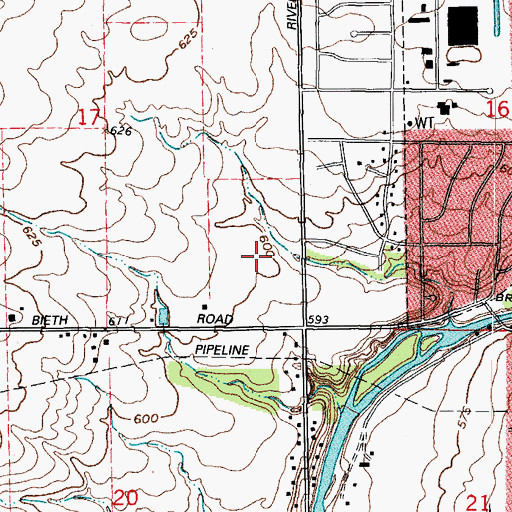 Topographic Map of Vintage, IL