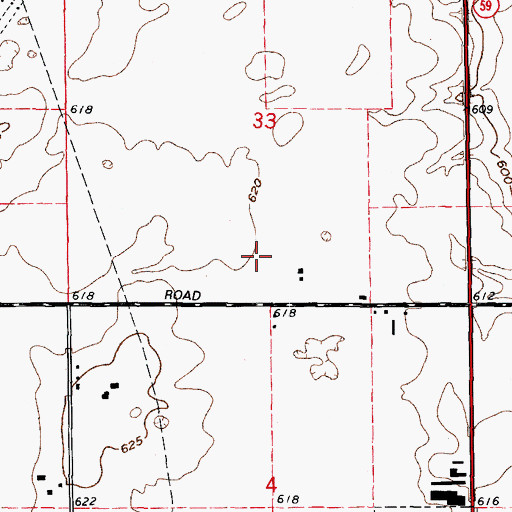 Topographic Map of Brighton Lakes, IL