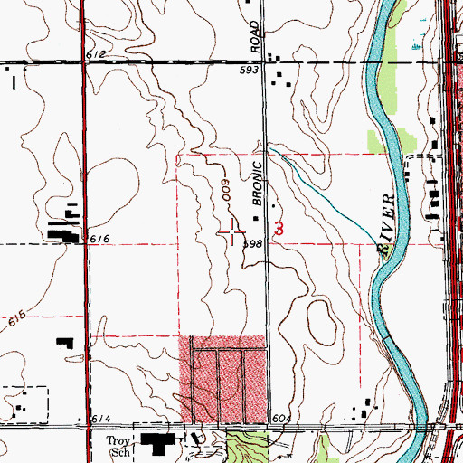 Topographic Map of County Glen, IL