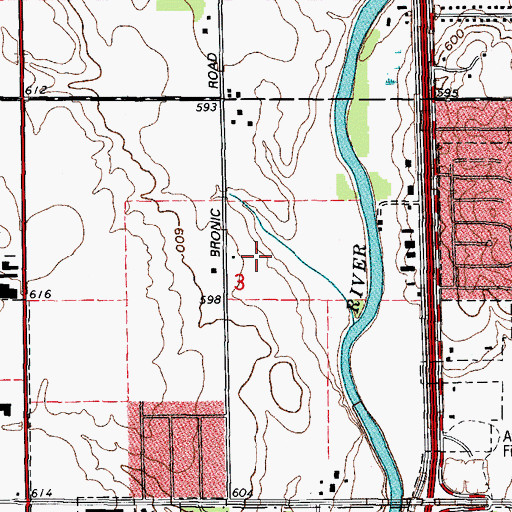 Topographic Map of River Glen, IL