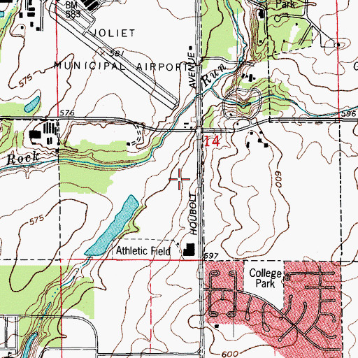 Topographic Map of Springwood, IL