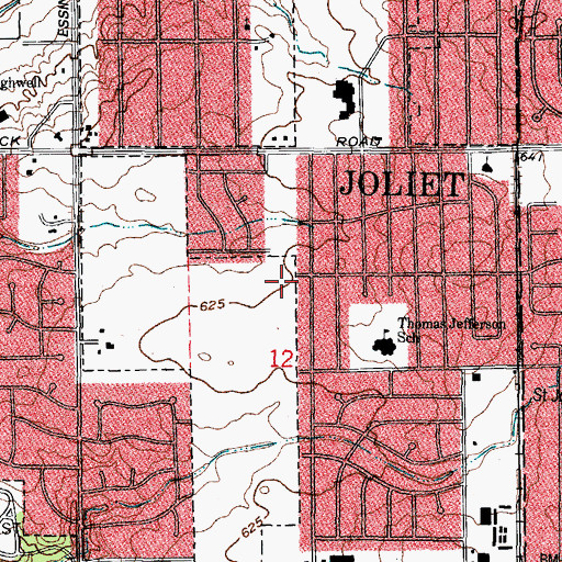 Topographic Map of Northfield, IL