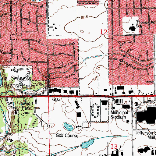 Topographic Map of Old Kent, IL