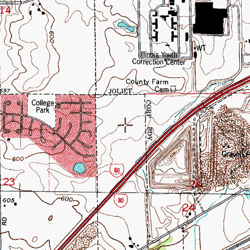 Topographic Map of Springwood South, IL
