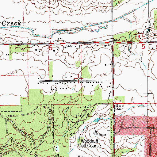 Topographic Map of Pine Needle, IL