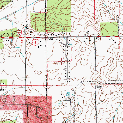 Topographic Map of Spring View West, IL