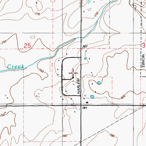 Topographic Map of Country Hills, IL
