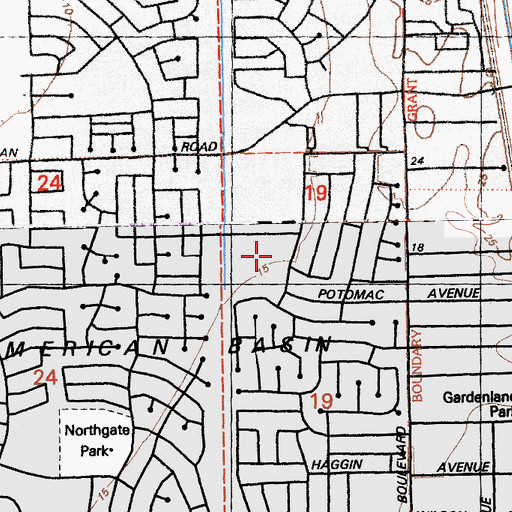 Topographic Map of Hazel Strauch Elementary School, CA