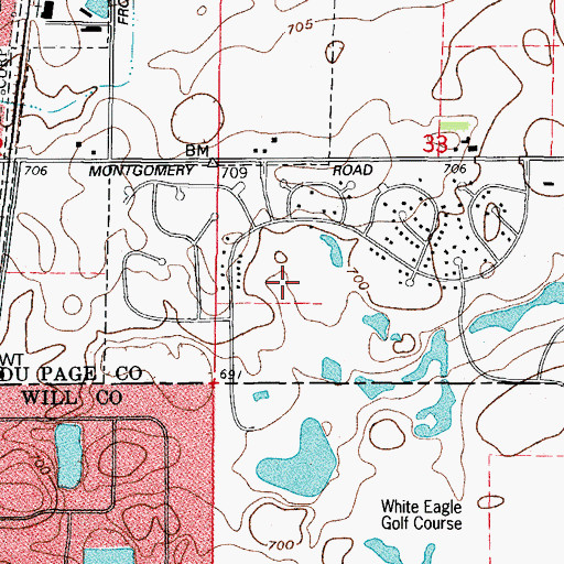 Topographic Map of Heatherstone, IL