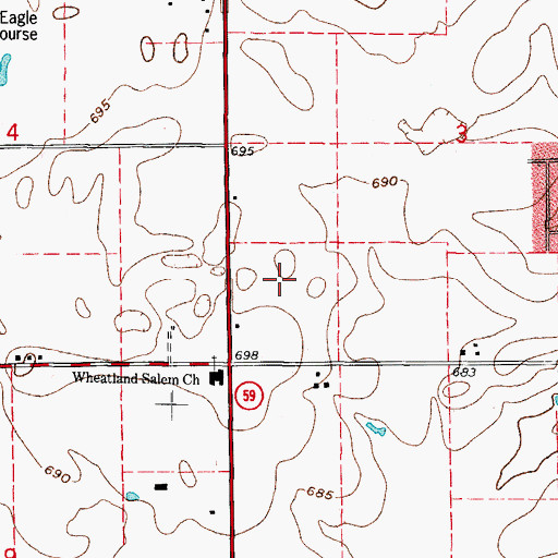 Topographic Map of Woodlake, IL